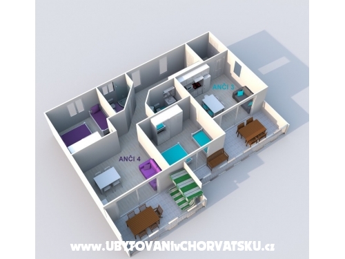 Appartementen Anči - Gradac – Podaca Kroatië