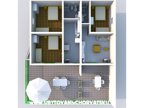 Apartmány Kosovic II - Gradac – Podaca Chorvatsko
