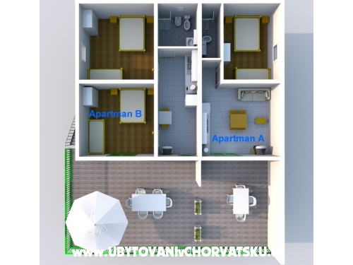 Apartmány Kosovic II - Gradac – Podaca Chorvátsko
