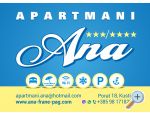 Apartmani ANA - ostrov Pag Hrvatska
