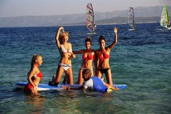 windsurfing v Chorvatsku