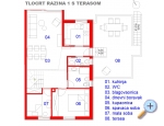Apartmny Larus **** 90 m2 - ostrov Vir Chorvatsko