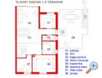 Apartmny Larus **** 90 m2 - ostrov Vir Chorvatsko