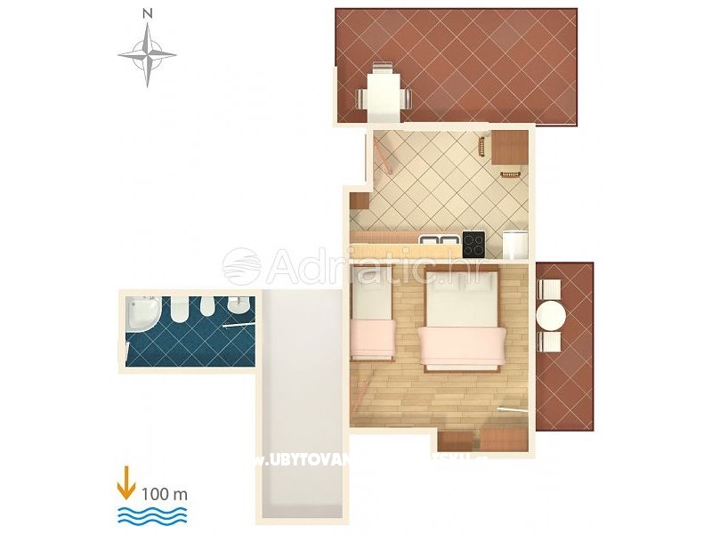 Apartmány Marta – ubytování Gradac – Podaca, Chorvatsko – foto 16