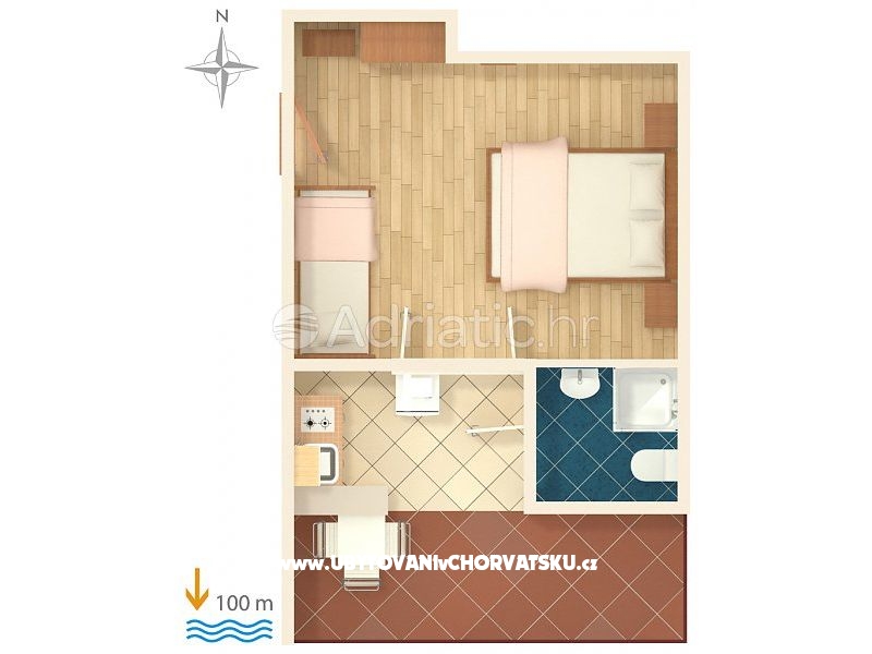 Apartmány Marta – ubytování Gradac – Podaca, Chorvatsko – foto 17