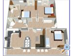Appartementy RIBICA 1/2/3///6/7 - Igrane Croatie
