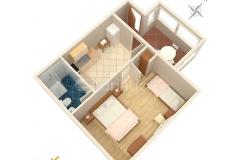 Apartmány Katica Apartmán 3 – A3 up foto 1