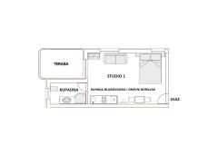 Apartmány Mimar Apartmán 4 – Studio S1 foto 6