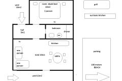 Apartmány Živana Žaborić  Apartmán 1 – House 2+2 foto 1