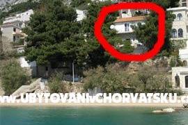 Apartmány Darka na pláži Omiš Chorvatsko