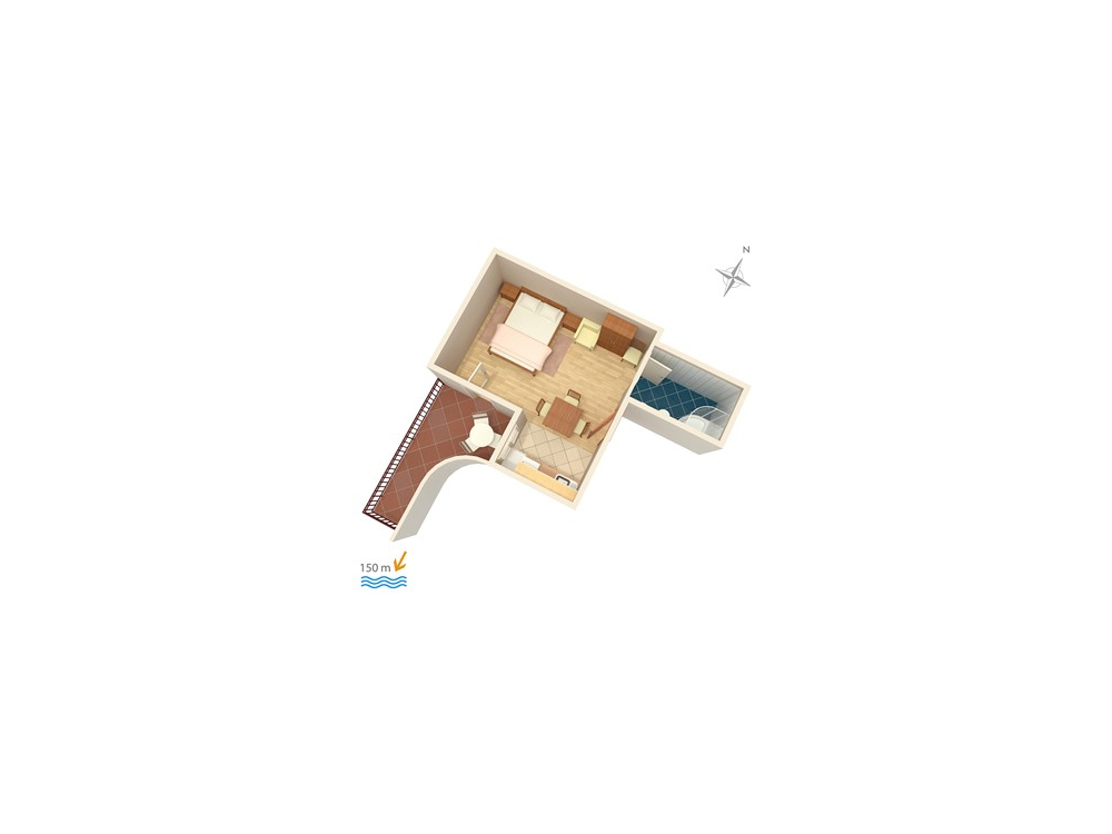 Appartements Rubi - Omi Kroatien