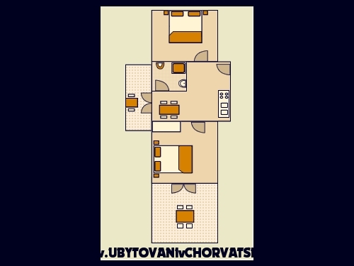 Appartements Karas Mandre - ostrov Pag Croatie