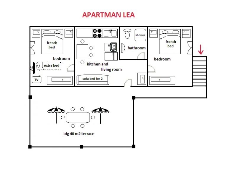 Appartement Lea – Ferienwohnung Rogoznica, Kroatien – Foto 3