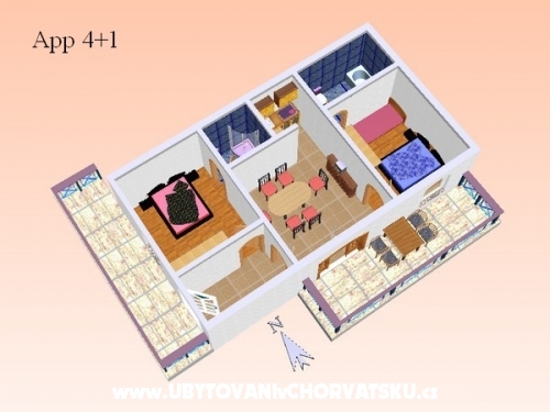 Appartements apat mora - ivogoe Croatie