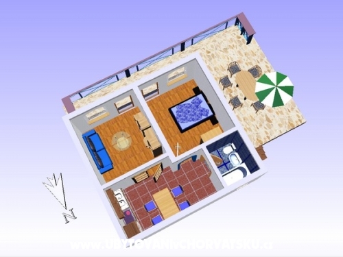 Appartements apat mora - ivogoe Croatie